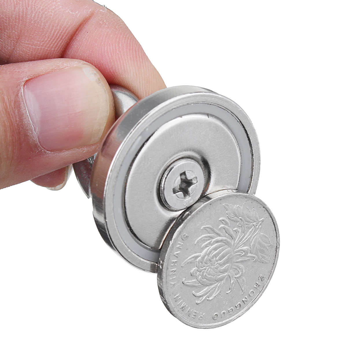 32x31.5mm Neodymium Recovery Magnet Hook Metal Detector Treasure Hunting Fishing Sucker