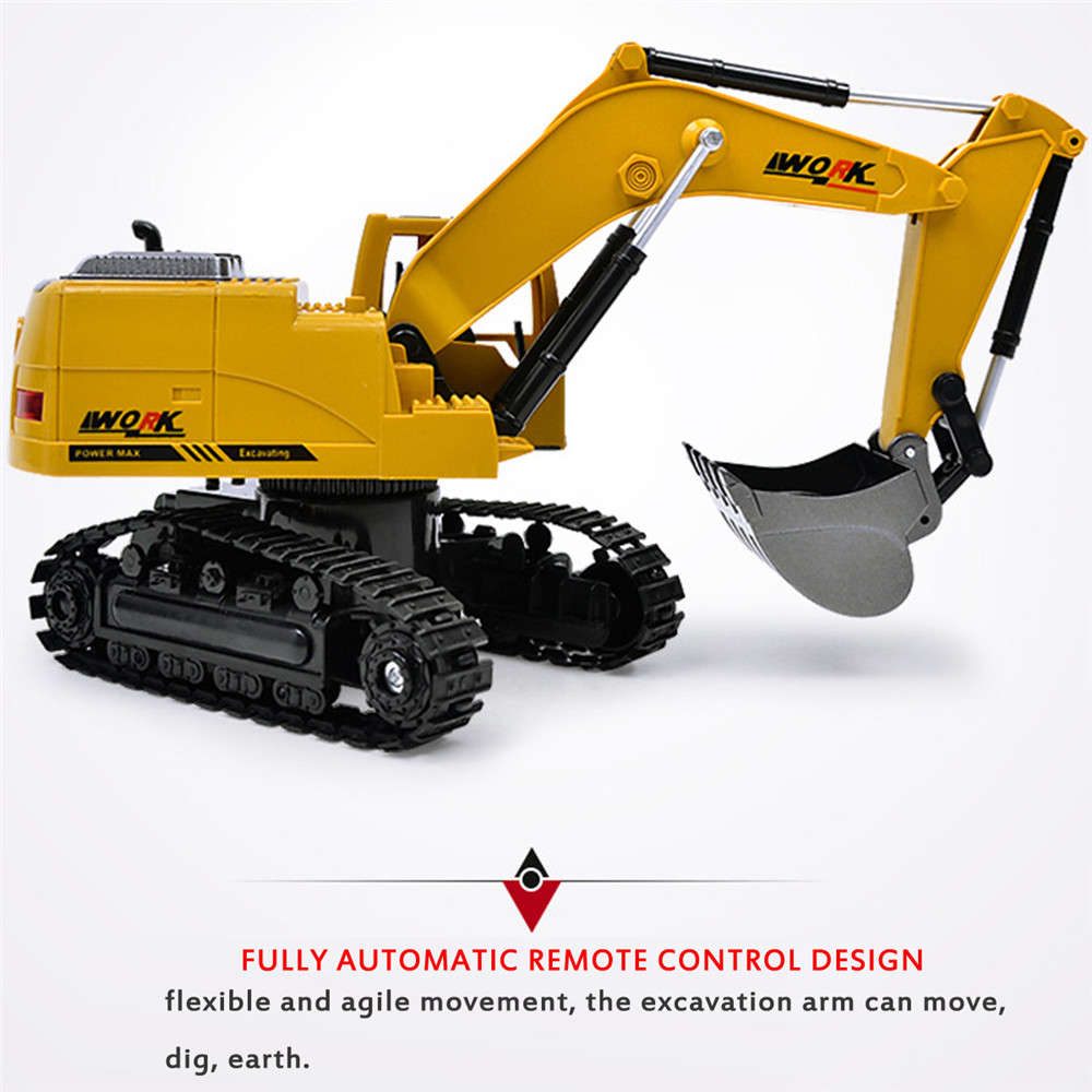 Ao Hai 3853 1/24 2.4G 8CH Rc Car Alloy Excavator Engineering Truck RTR Toy - 1kg