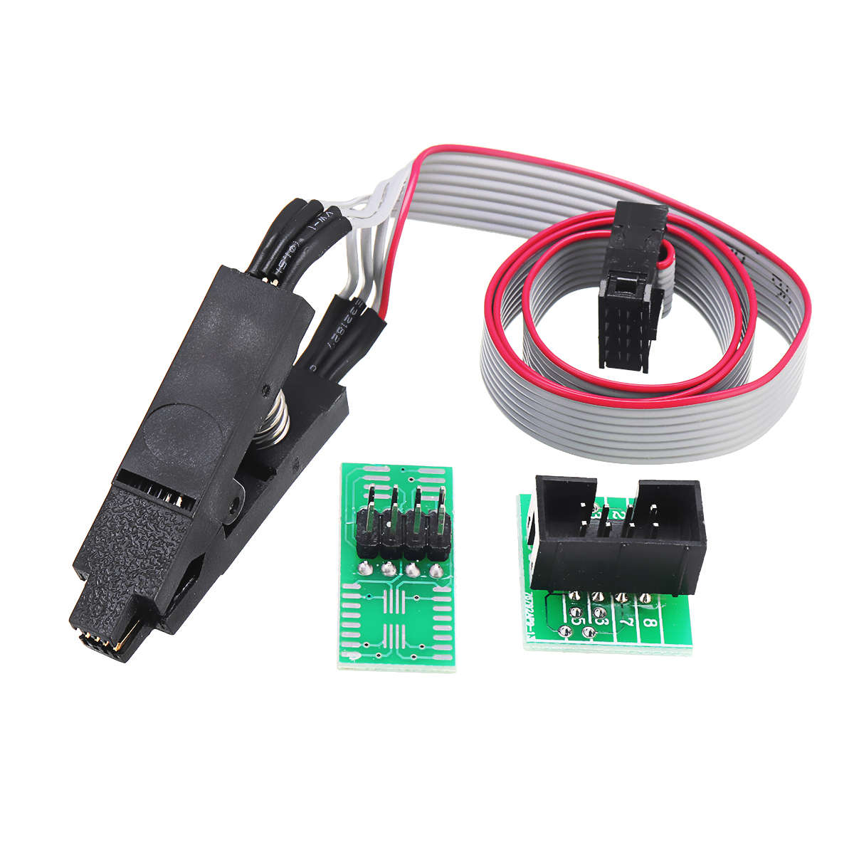 CH341A 24 25 Series EEPROM Flash BIOS USB Programmer + SOIC8 SOP8 Clip Adapter Module - 0.04kg