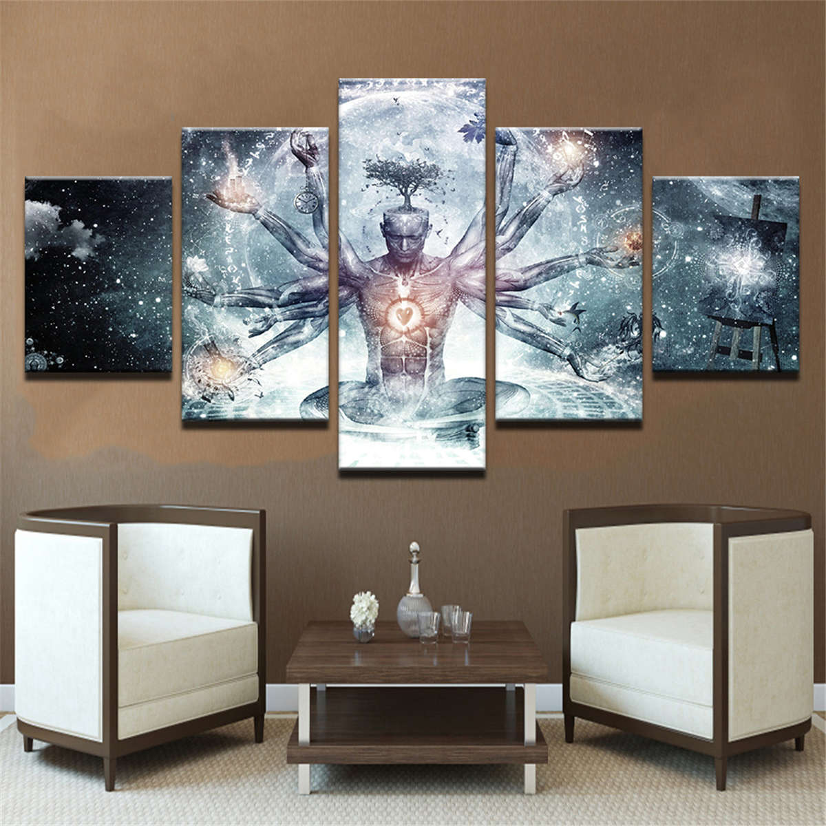 Unframed Thousand Hands Of Wise Men Modern Art Canvas Paintings Home Wall De