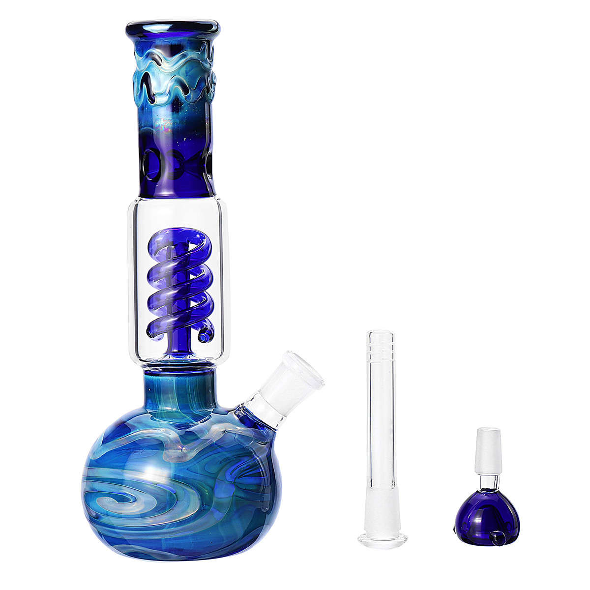 10.7 Inch Glass Bong Bubbler Water Pipe Hookah Beaker Ice Catcher Filter Bon