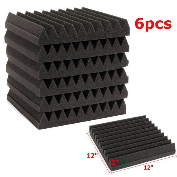 0x30x5CM Soundproofing Acoustic Wedge Foam Tiles Wall Panels