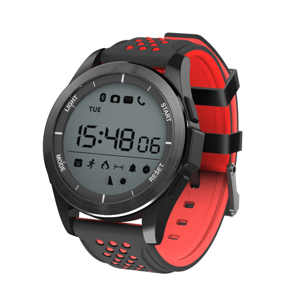 NO.1 F3 IP68 Waterproof Sleep Monitor Pedometer Sport Fitness Bluetooth Smart Watch ... (COLOR: RED)