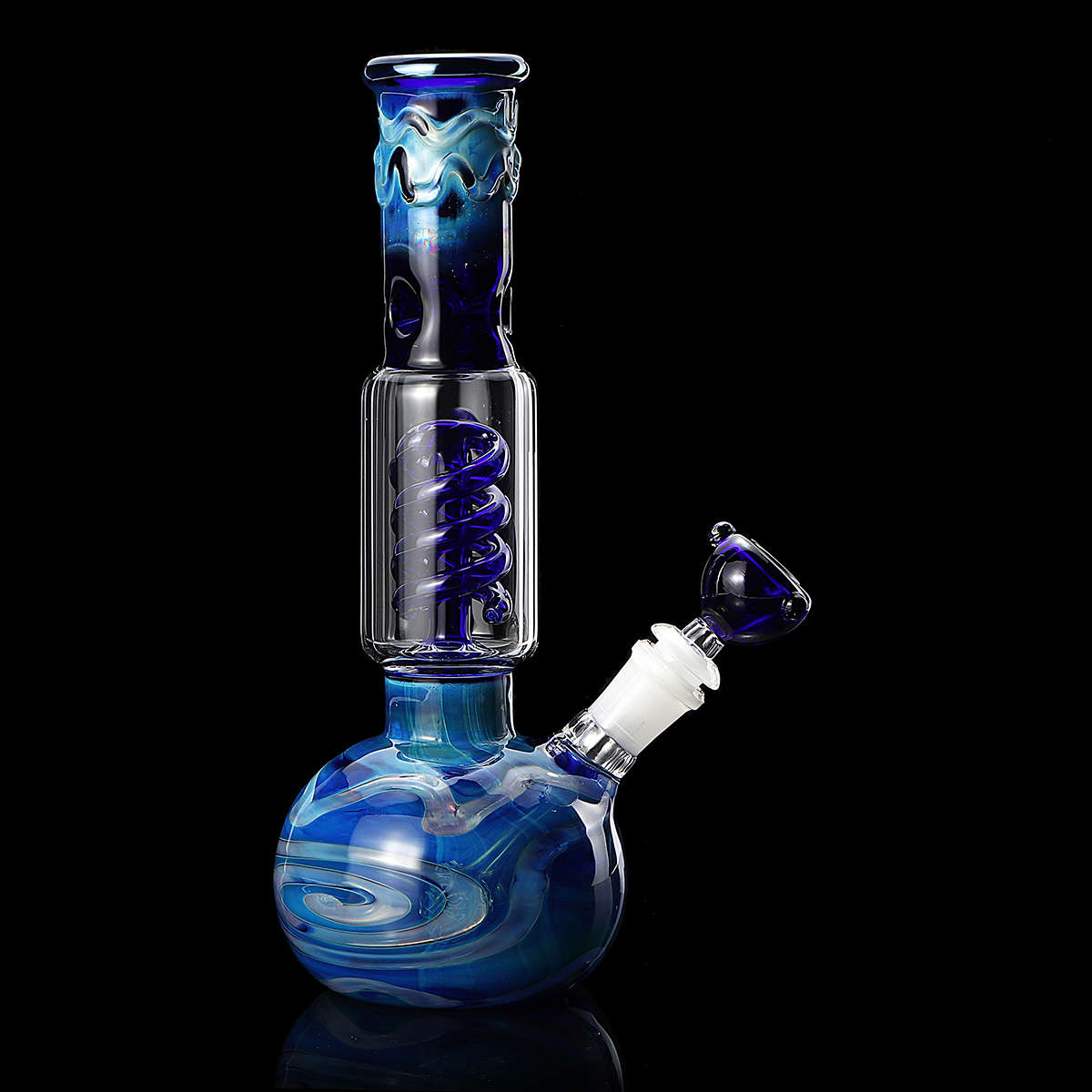 10.7 Inch Glass Bong Bubbler Water Pipe Hookah Beaker Ice Catcher Filter Bon