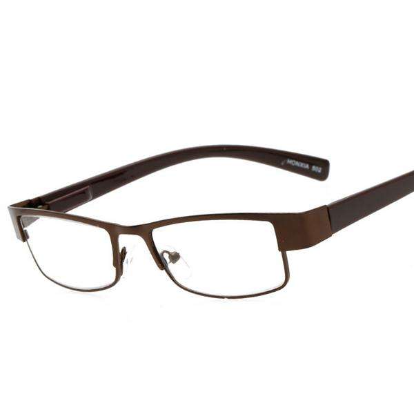 Metal Frame Anti Fatigue Reading Presbyopic Glasses Magnifier Stre... (COLOR: BROWN | STRENGTH: 4.0)