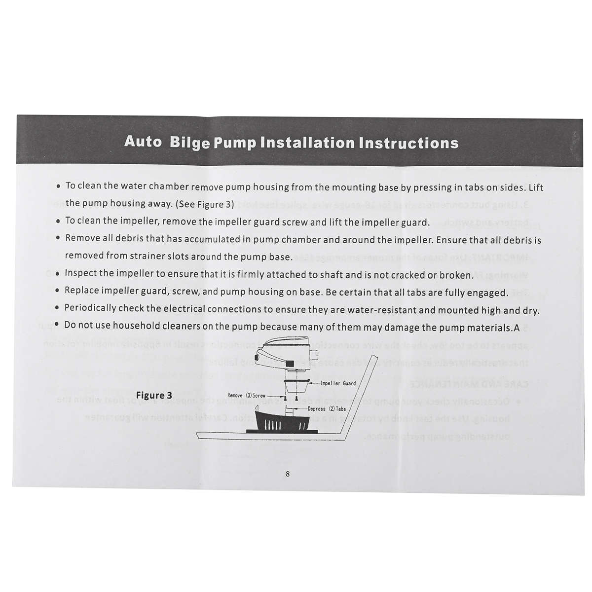 12V 1100GPH Bilge Water Pump Submersible Float Switch