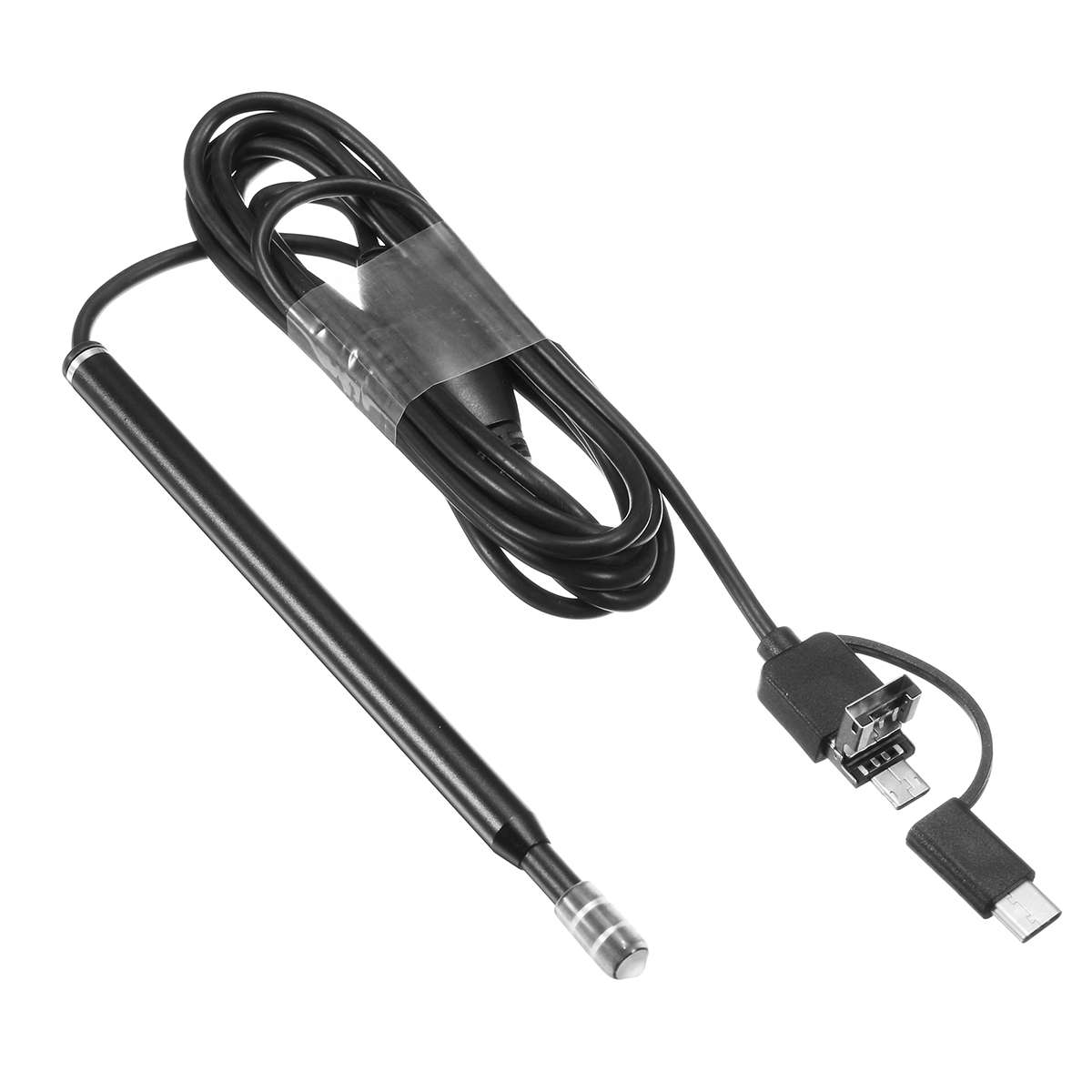 USB Otoscope Borescope Digital Inspection Camera 3-in-1 5.5mm 6LED Borescope  (COLOR3: BLACK)