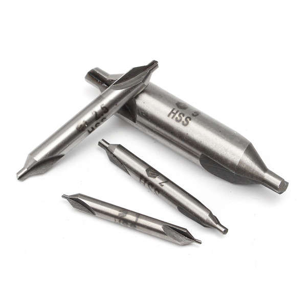 /2/2.5/5mm Centering Drills Set 60 Degree HSS Center Drill Bits Counte