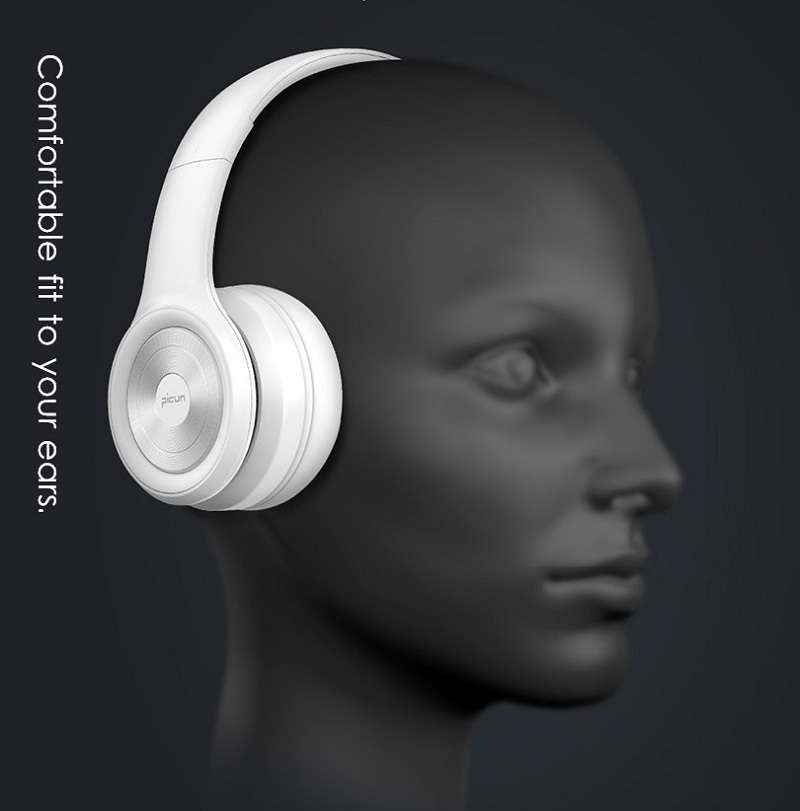 Picun Wired Headphone 3.5mm Stereo HIFI Noise Cancelling Gaming Handsfree Headset Earphone With Mic