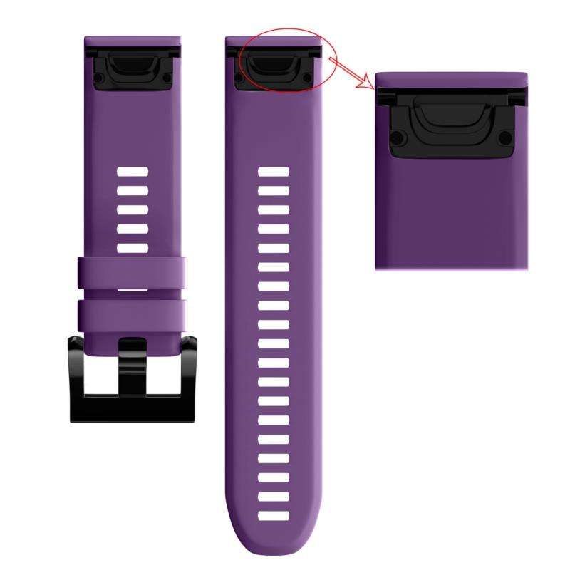 22mm Silicone Replacement Strap Watch Band for Garmin Fenix 5/Forerunner 935 (COLOR: PURPLE)
