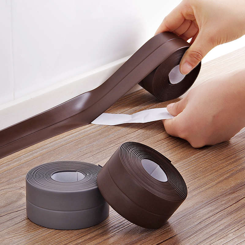 Honana 3.8cm x 320cm Kitchen Bathroom Self Adhesive Wall Seal Ring Tape Waterproof