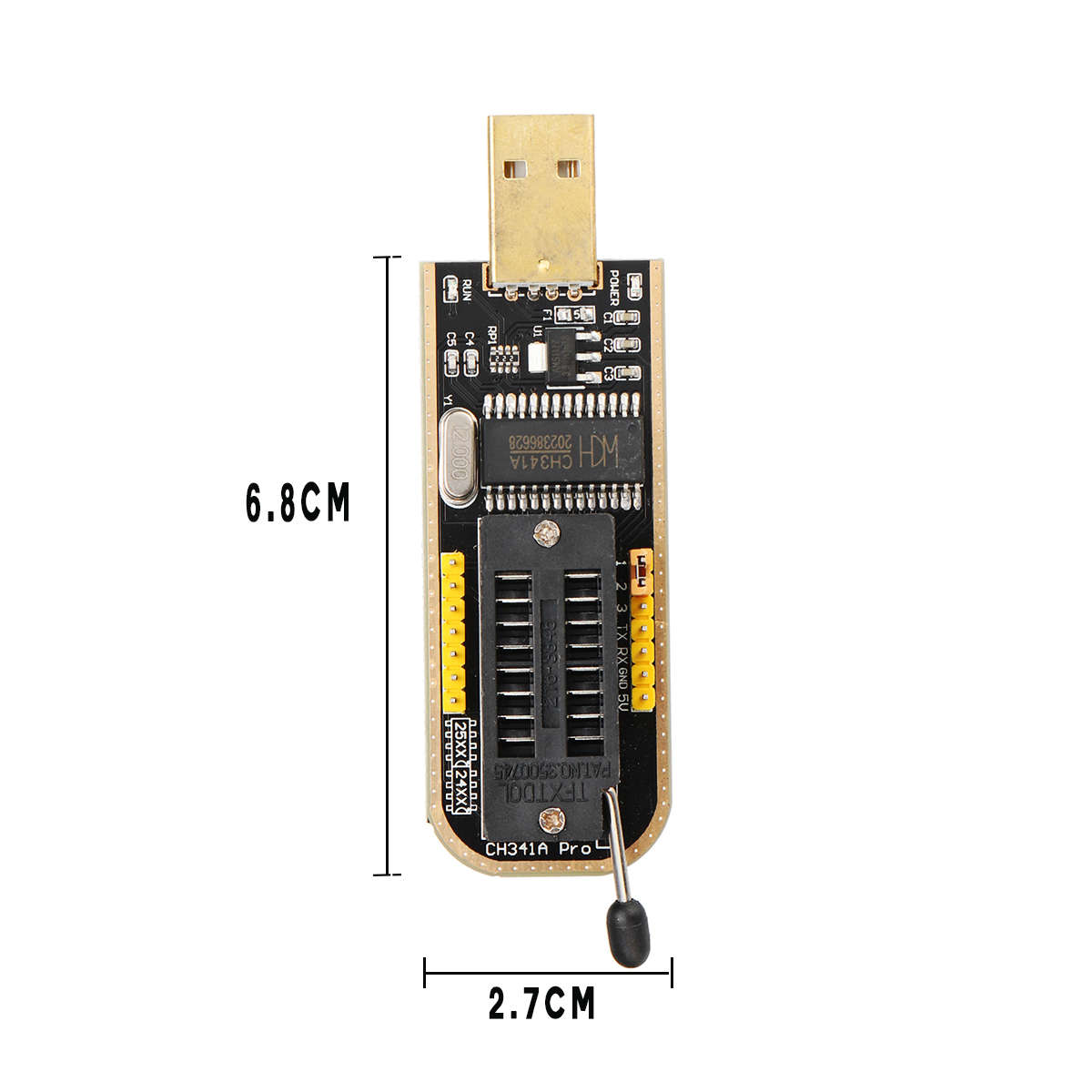 CH341A 24 25 Series EEPROM Flash BIOS USB Programmer + SOIC8 SOP8 Clip Adapter Module - 0.04kg