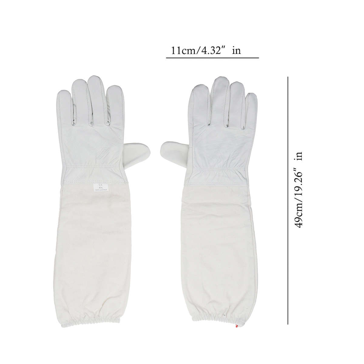 4Pcs Safe Bee-Proof BeeKeeping Veil Hat Suit Work Gloves Bee Hive Brush J Hook Tool