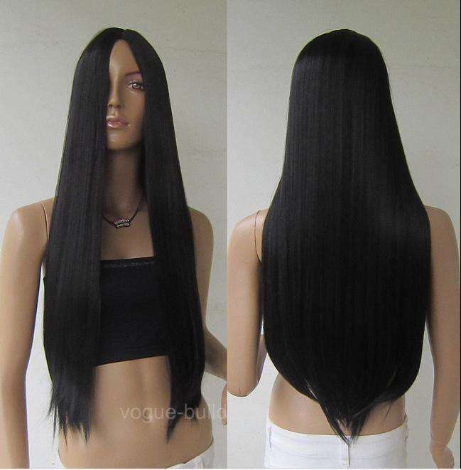 Long Black Straight Wig