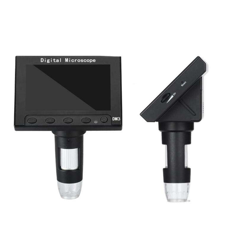 DM3 1000X USB 4.3 inch Electronic Microscope LCD Digital Video Microscope Camera HD OLED Magnifying