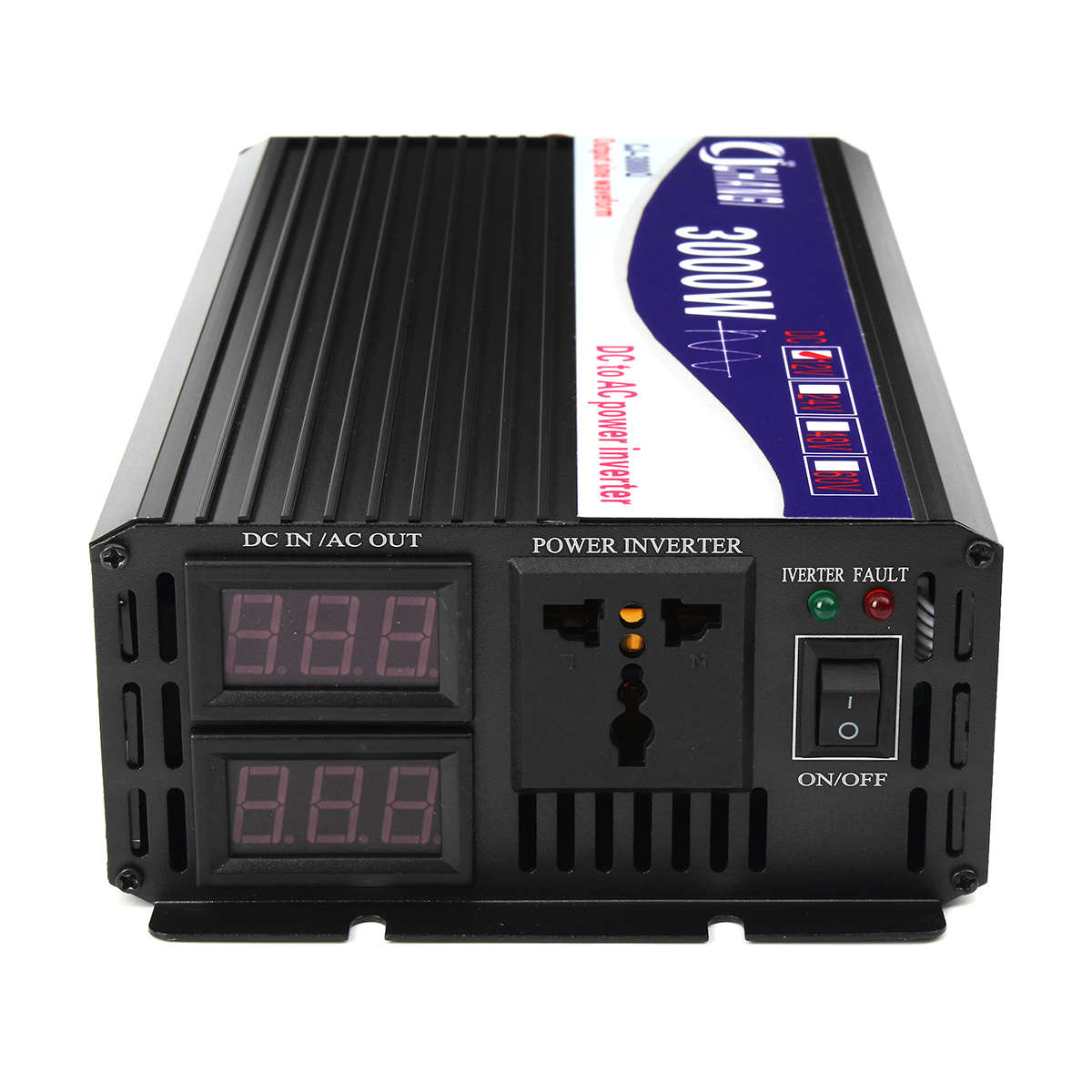 3000W Power Inverter Pure Sine Wave 12V DC To 220VAC Transmitter
