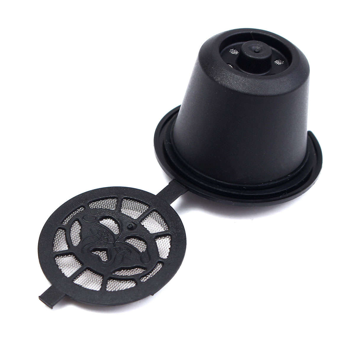 6 Pack Reusable Capsules Refillable Pods With Brush Spoon For Nespresso Coffee Machines