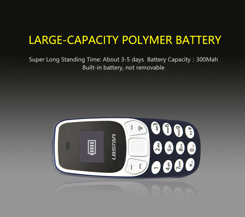 L8Star BM10  0.66'' OLED 350mAh Wireless Bluetooth Dialer Dual SIM Dual Standby Mini Card Phone -