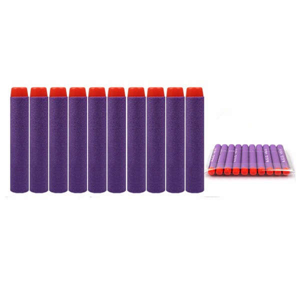 100PCS Purple Refill Bullets Dart For Nerf N-strike Elite Rampage Retaliator Series