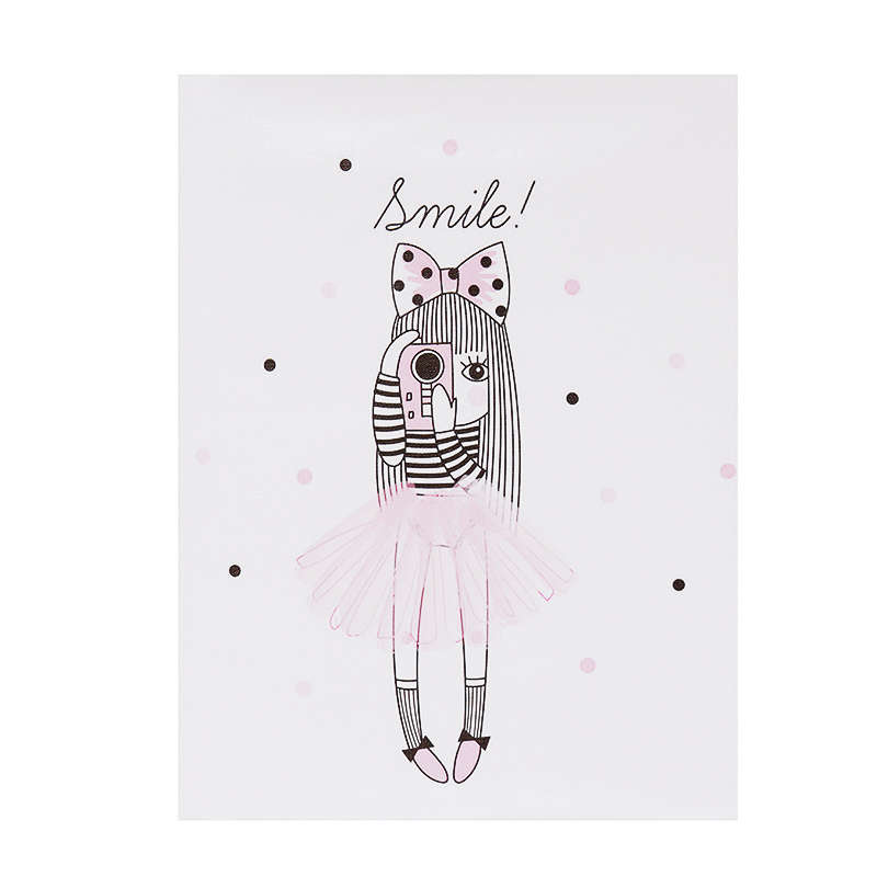 Bedroom Bedside Hanging Paintings Print Children Room Frameless Wall Art Pictures (PATTERN: GIRL)