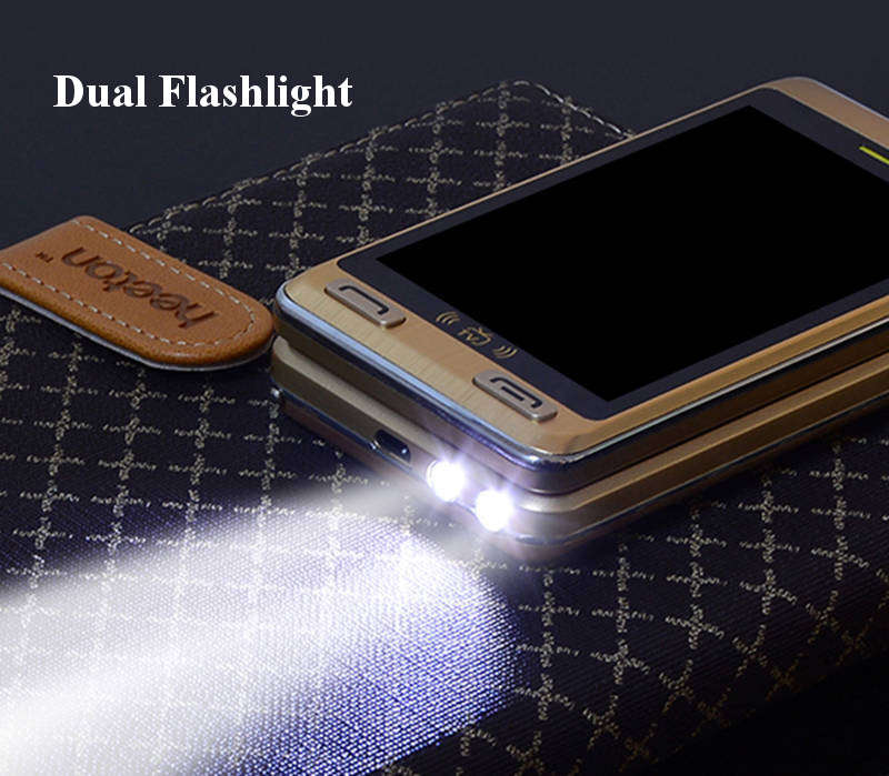 TKEXUN G10+ Flip Analog TV 6500mAh 4.0 Inch Dual Touch Screen Dual Flashlight Dual SIM Feature