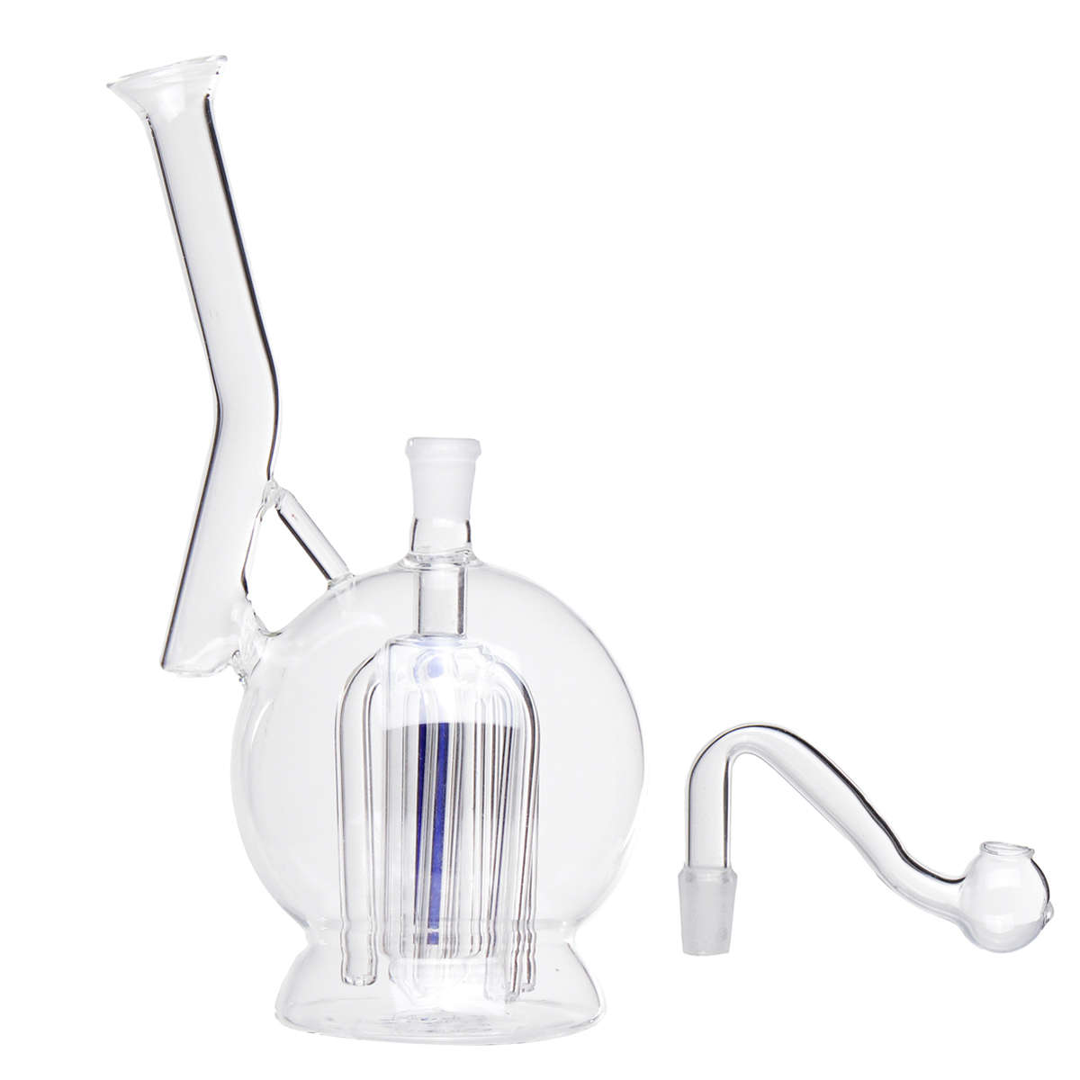 7 Inch Clear Glass Bong Pipe Bottle Water Cup Glassware Crafts Accessories
