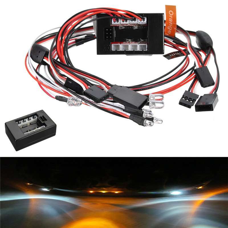 7PCS 8Leds LED Light kit Set Brake Turn Signal For 2.4G 1/10 RC Car Parts Accessories