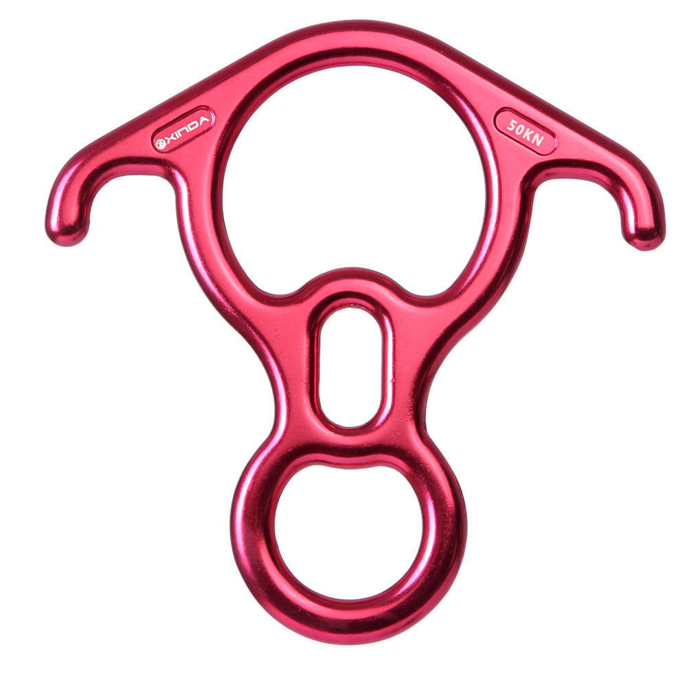 Xinda Camping Eight Rings Descender Hook Climbing Mountaineering Downwards P
