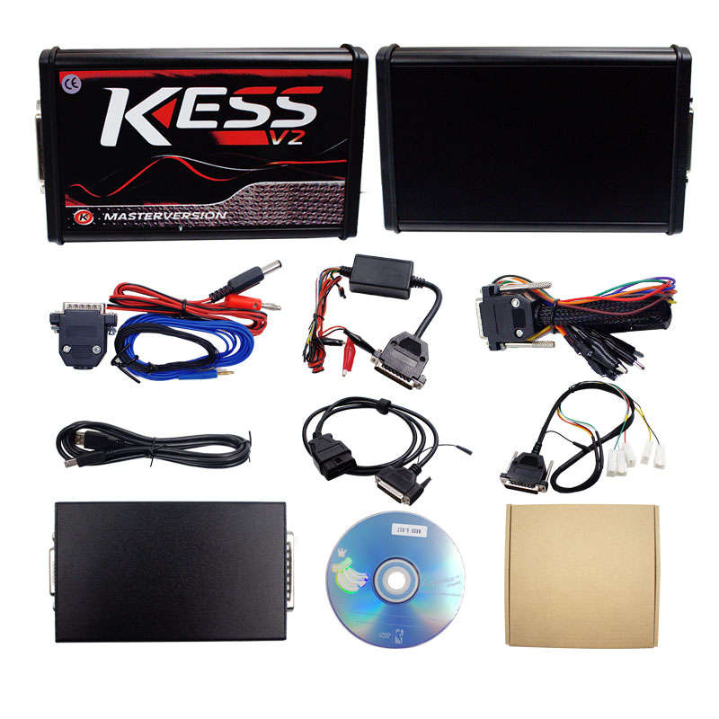 Red EU Version KESS V5.017 No Token Limit KESS V2 Manager with And KTAG V7.020 ECU Programmer Car En