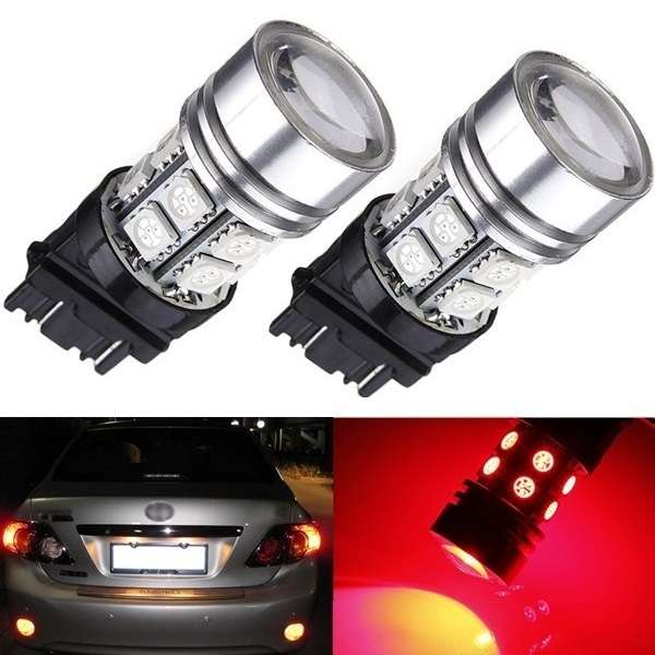 T25 3157 Q5+12 LED 5050 SMD Car Tail Signal Lamp Bulb RED