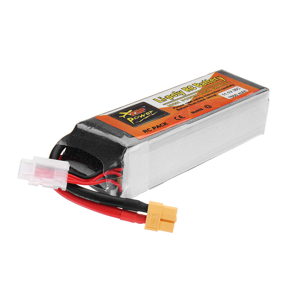 ZOP Power 11.1V 7500mAh 35C 3S Lipo Battery XT60 Plug for RC Quadcopter Car