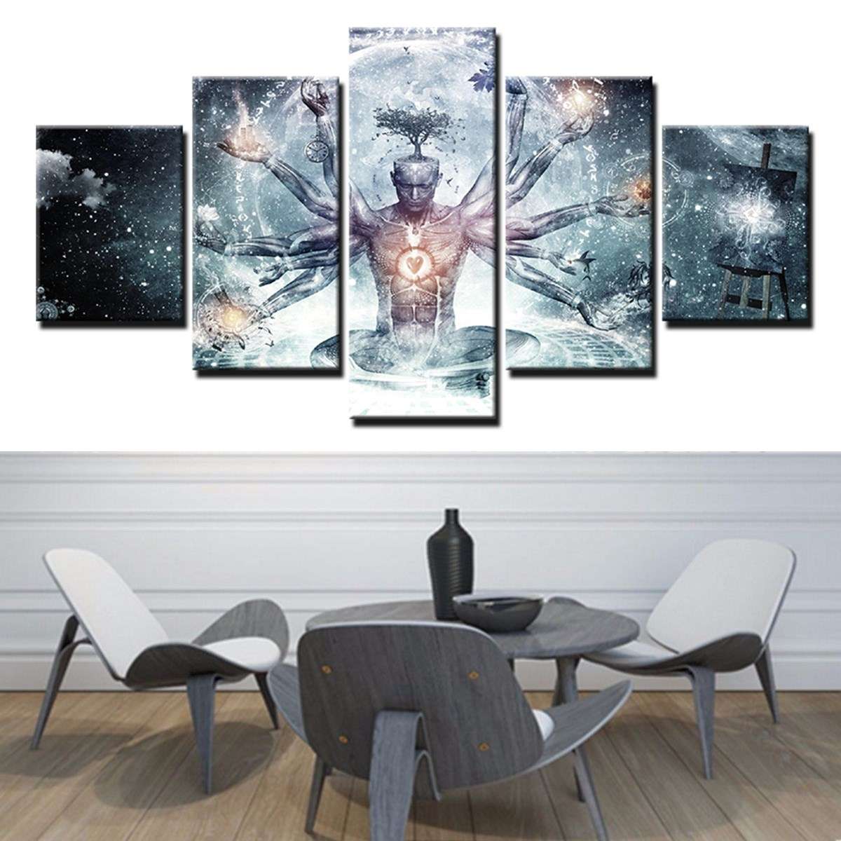 Unframed Thousand Hands Of Wise Men Modern Art Canvas Paintings Home Wall De