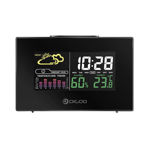 Wireless Backlit USB Hygrometer Thermometer Weather Forecast Station & Alarm Clock - Digoo DG-C3