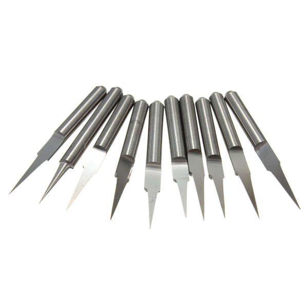 15 0.2mm Carbide Engraving Bits 3.175mm Flat Bottom PCB Engraving Bits
