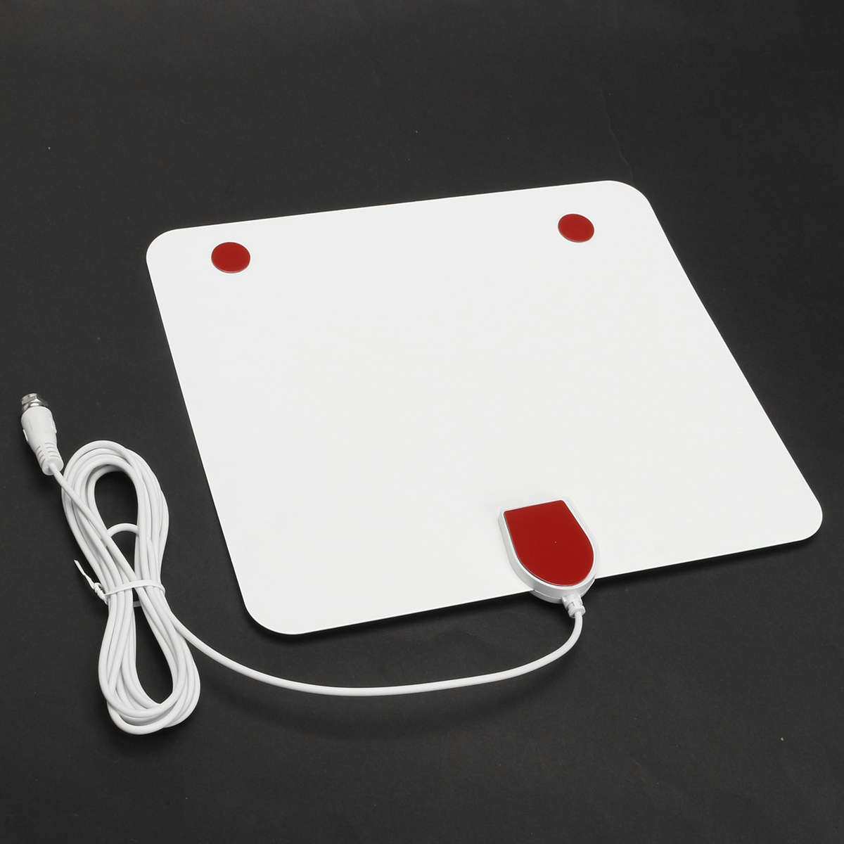 1080P USB Digital Indoor TV Antenna 50 Miles Range Signal Amplified HDTV White - 0.22kg
