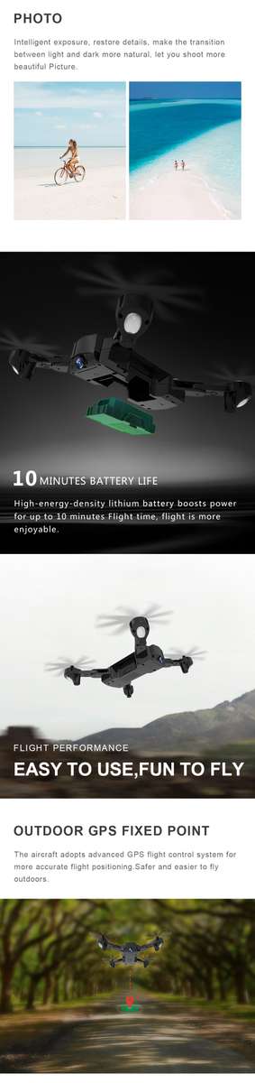 SG900-S GPS WiFi FPV 720P/1080P HD Camera 10mins Flight Time Foldable RC Drone Quadcopter RTF -