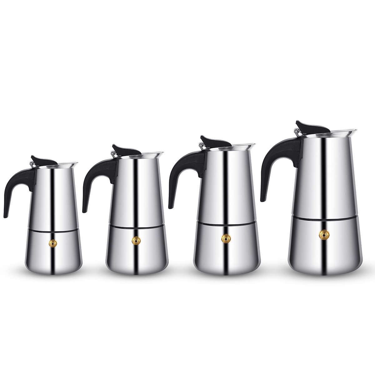 100/200/300/450ML Stainless Steel Moka Espresso Maker Pot Filter Coffee Cook