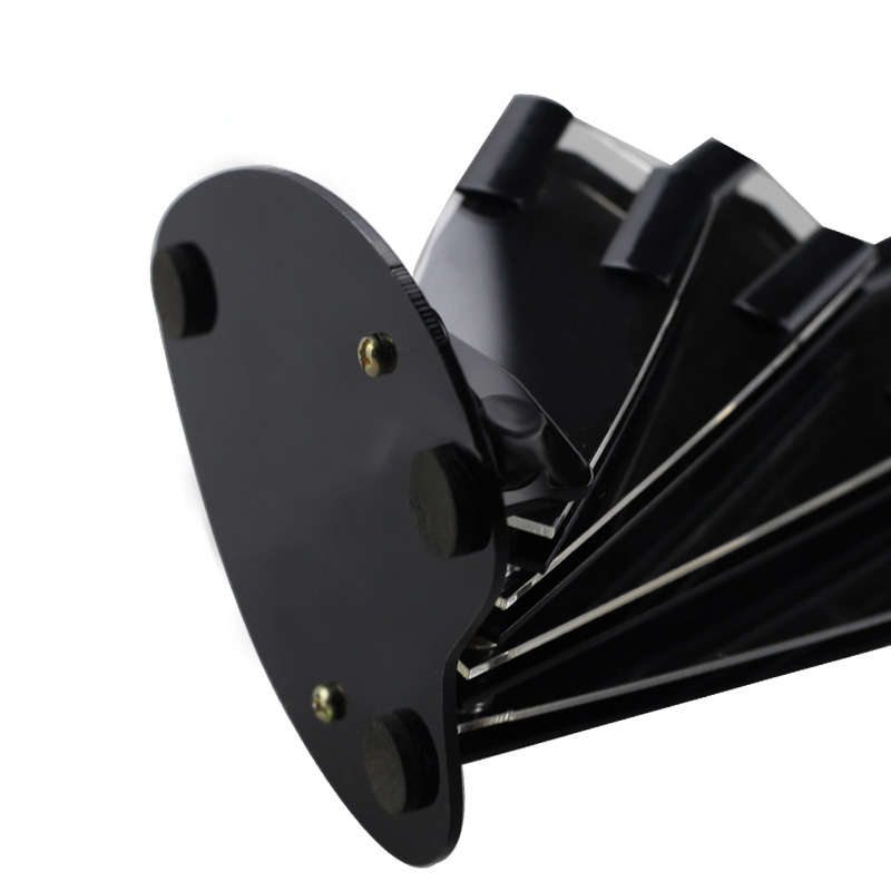 MYVIT Acrylic Black Knife Holder for 3" 4" 5" 6" Knife + Peeler Knife Blocks Stand For Ceramic Knife