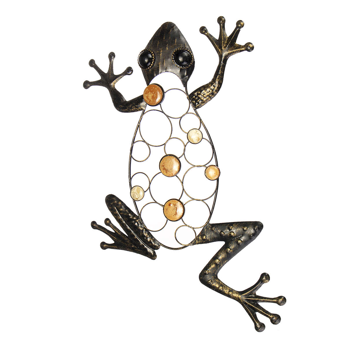 Frog Iron Metal Craft Garden Hanging Wall Art Ornament Mounted Home Decorations
