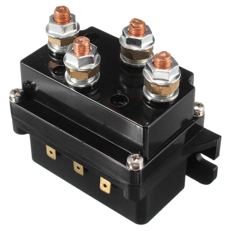 12V 500Amp HD Electric Capstan Contactor Winch Control Solenoid Twin Wireless Remote Recovery 4x4