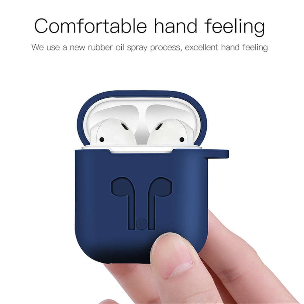 5 Accessories Silicone Case Anti Lost Strap Eartips Carabiner Buckle for Apple AirPods Earphone -