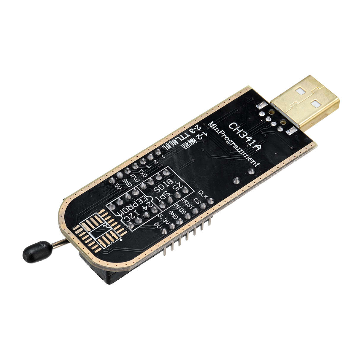 CH341A 24 25 Series EEPROM Flash BIOS USB Programmer + SOIC8 SOP8 Clip Adapter Module - 0.04kg