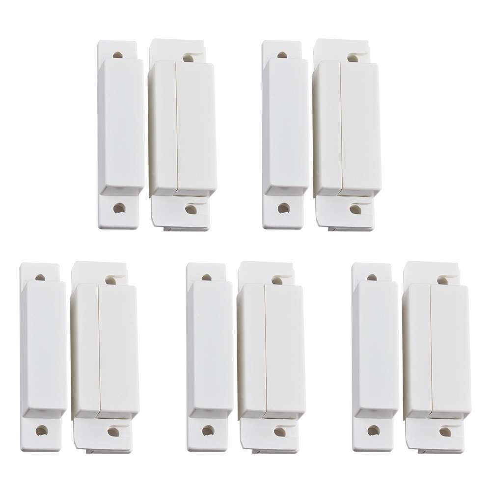 5Pcs/Lot Wired Door Window Magnetic Sensor Switch for PTSN GSM Wired Alarm System Door Detector -