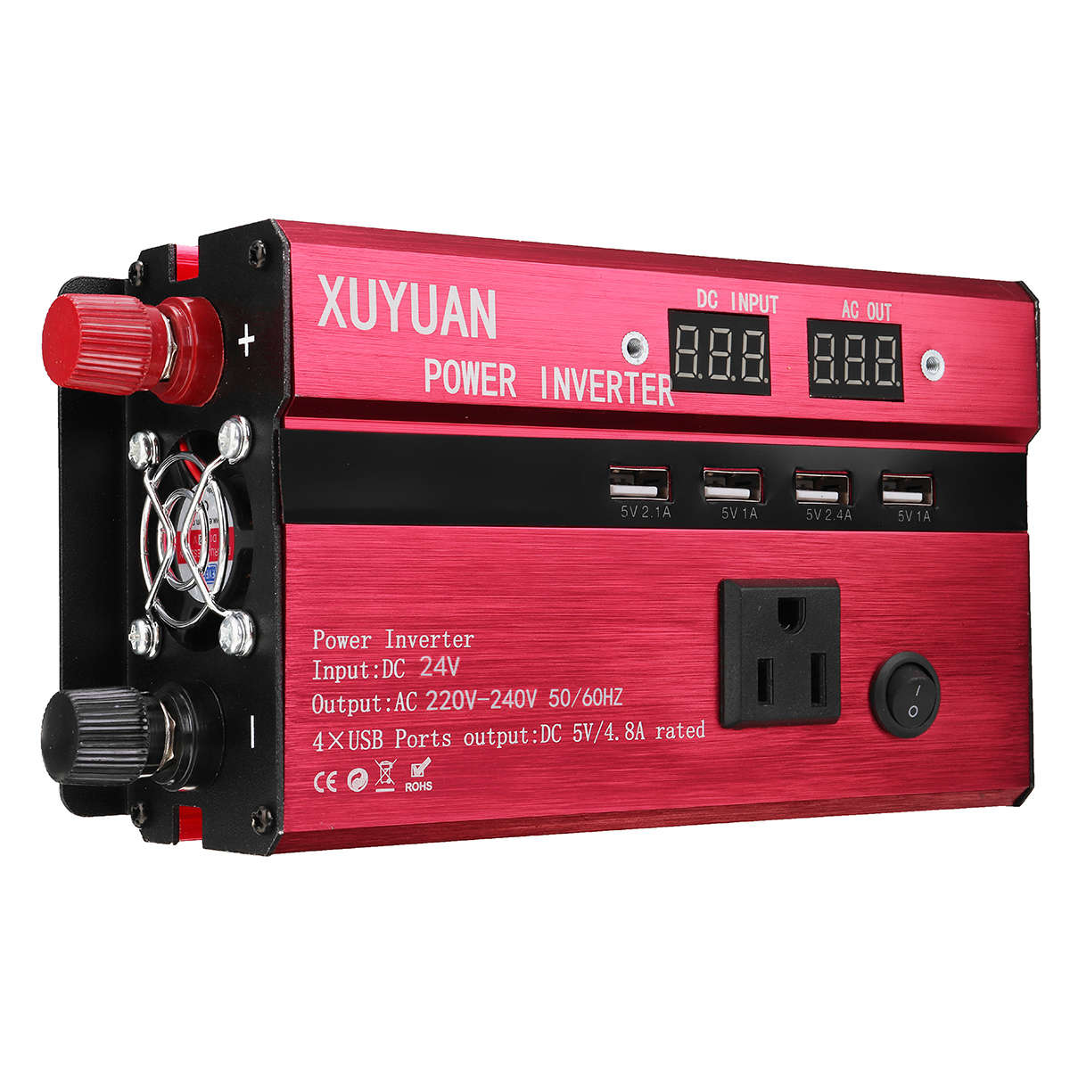 3000W 12V/24V DC to 110V/220V AC Solar Power Inverter LED Modified Sine Wave Converter (STYLE: #4)