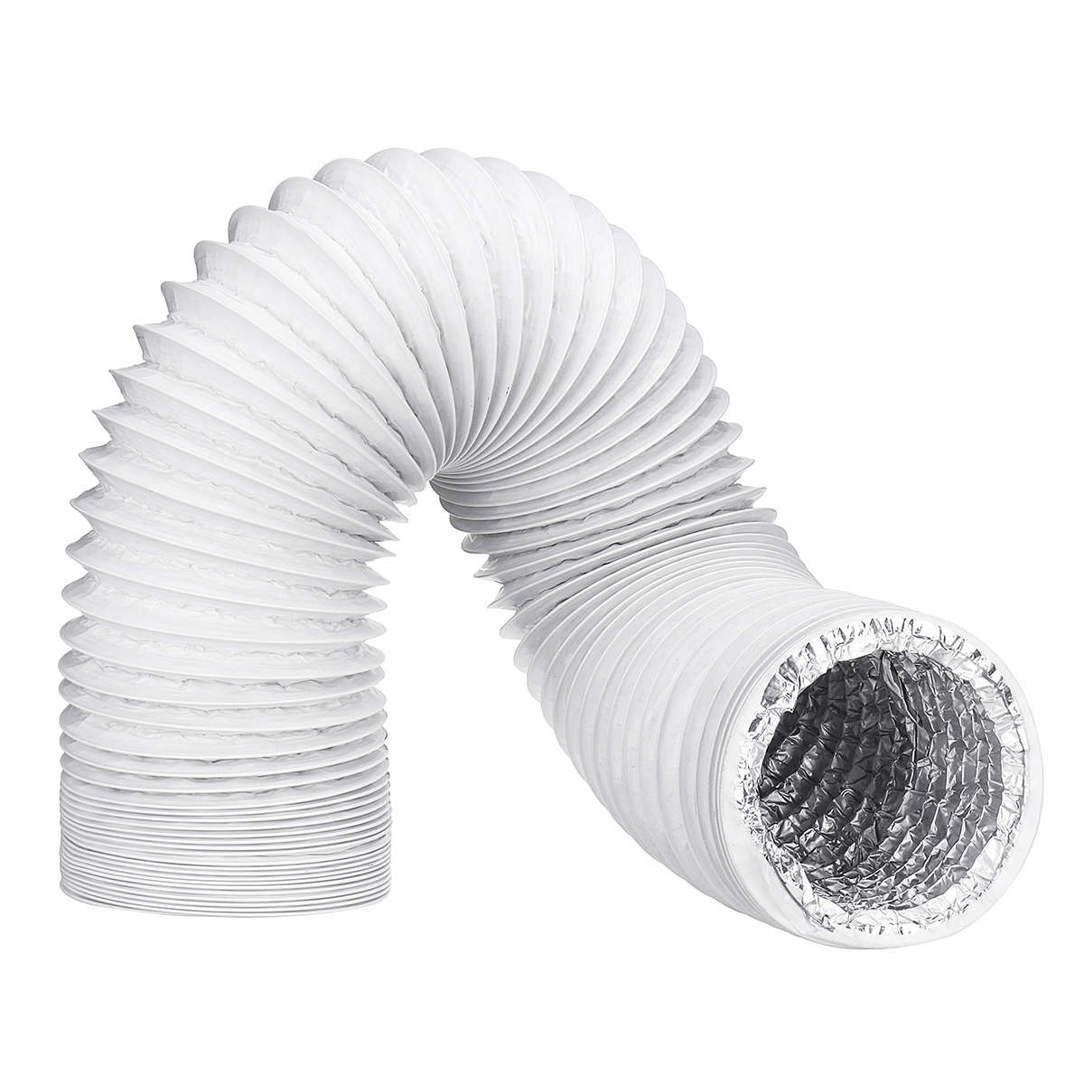 180cm PVC Aluminum Foil Universal Portable Air Conditioner Exhaust Hose 12.5cm Dia