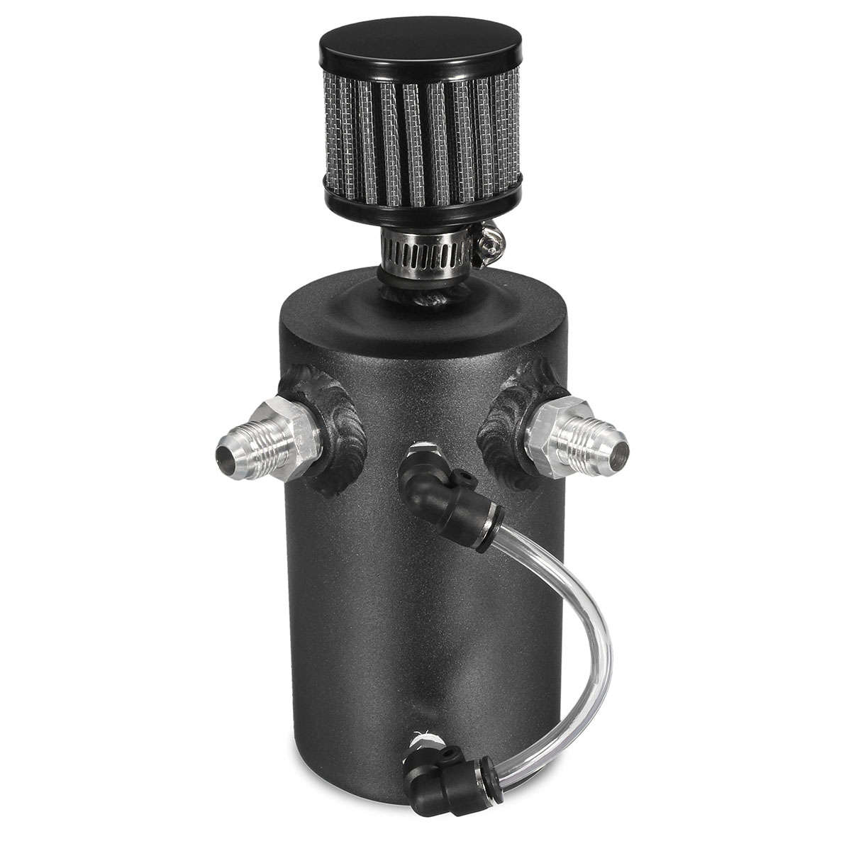 Universal Car 750ml Aluminum Catch Can Reservoir Fuel Tank with Breather Fil