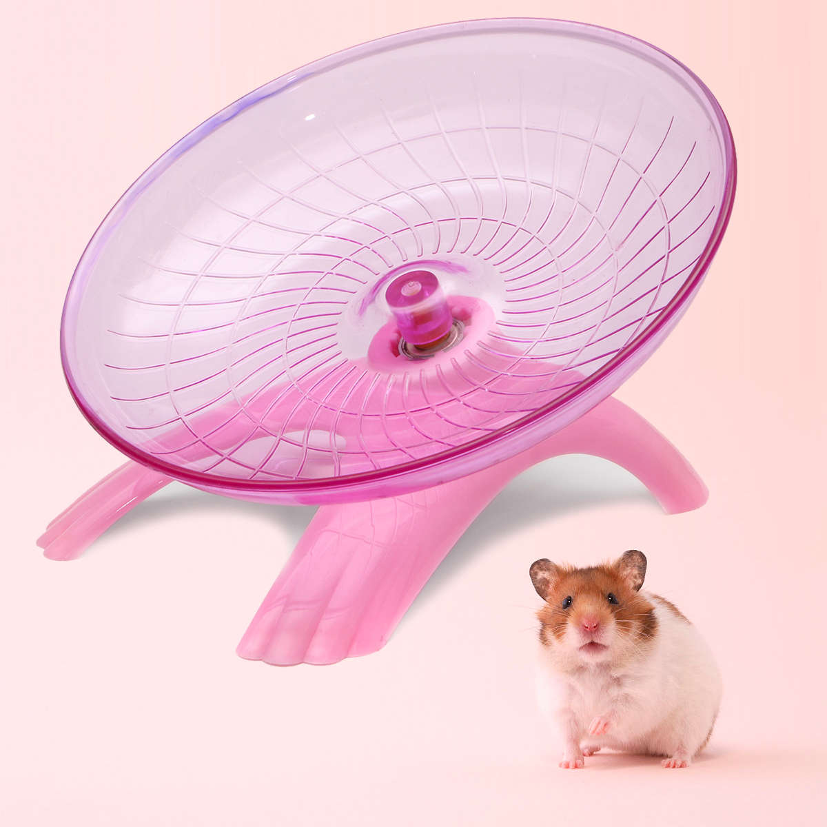 Mute Hamster Flying Saucer Stable Hamster Exercise Wheel Durable Hamster Running ... (COLOR: PURPLE)