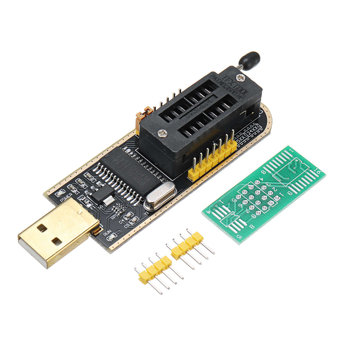 CH341A 24 25 Series EEPROM Flash BIOS USB Programmer + SOIC8 SOP8 Clip Adapter Module - 0.04kg