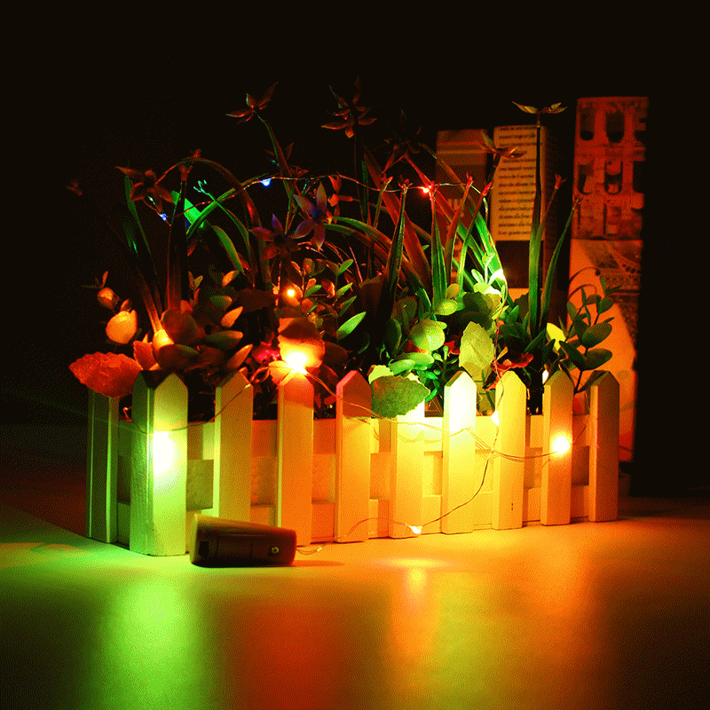 Battery Powered 1M 20LEDs Cork Shaped Silver LED Starry Light Wine Bottle Lamp For Party - 0.02kg