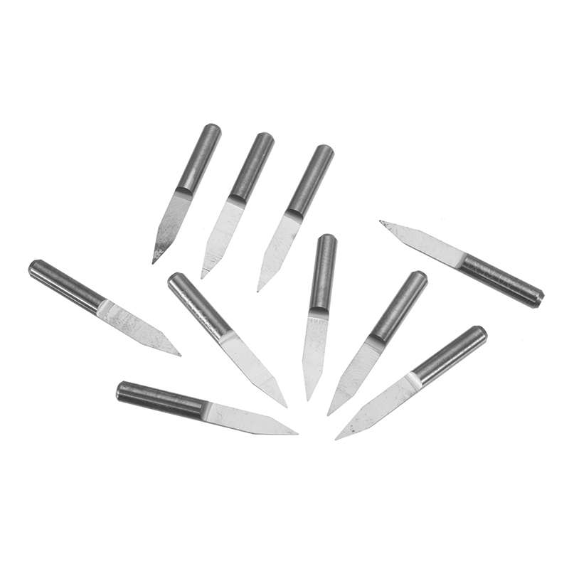 10pcs 3.175mm Shank 30 Degree Cutter 0.3mm V-shape Carbide PCB Engrav